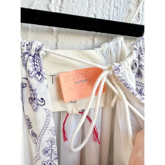 The Jetset Diaries Paisley Slit Sleeve Infinity Romper White/purple Womens Sz XS - Picture 7 of 10